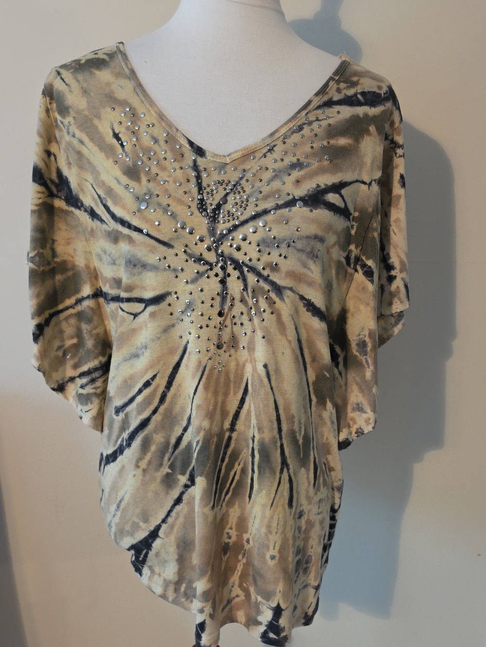 RXB Tie-Dye Studded Blouse